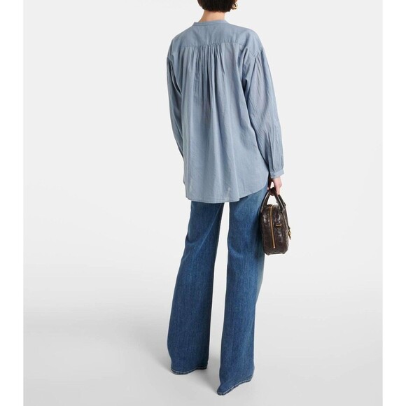 Nili Lotan Neville Tunic Shirt Top Cotton Long Sleeve Oversized Formal M 285749 - Picture 2 of 10